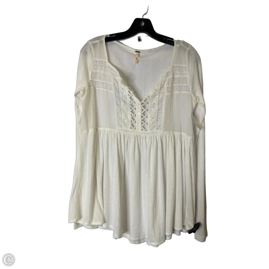 Top Long Sleeve By Free People In White, Size: Xs