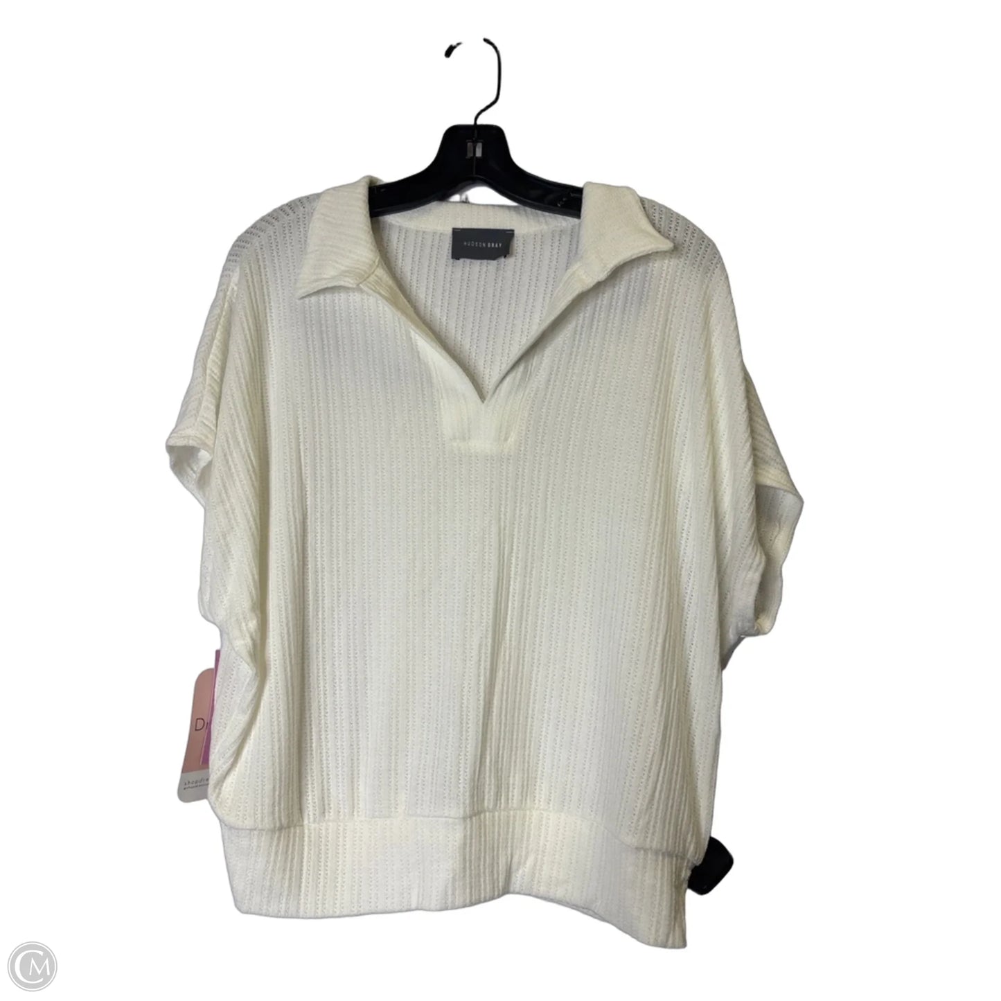 Top Short Sleeve By Clothes Mentor In Cream, Size: L