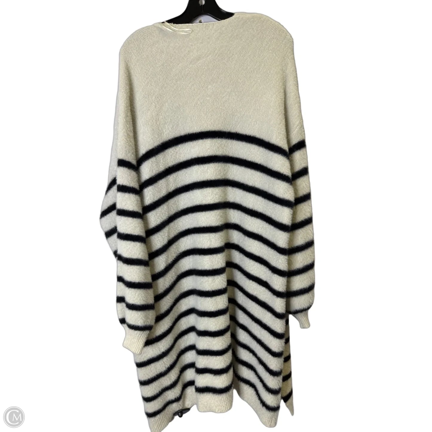 Sweater Cardigan By Favlux In Striped Pattern, Size: L
