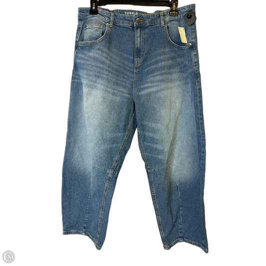 Jeans Wide Leg By Torrid In Blue Denim, Size: 14