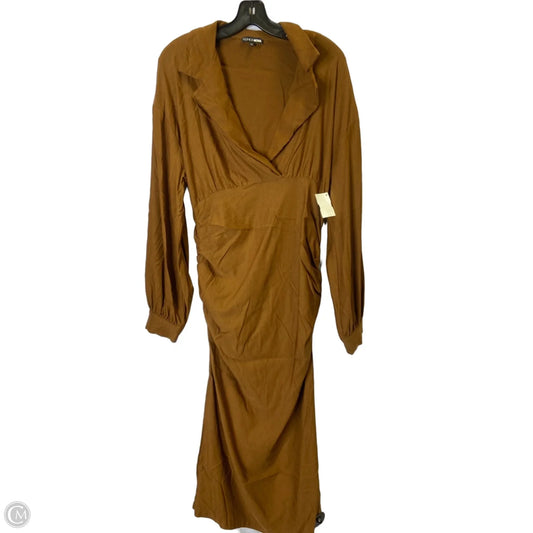 Dress Casual Maxi By Fashion Nova In Brown, Size: L