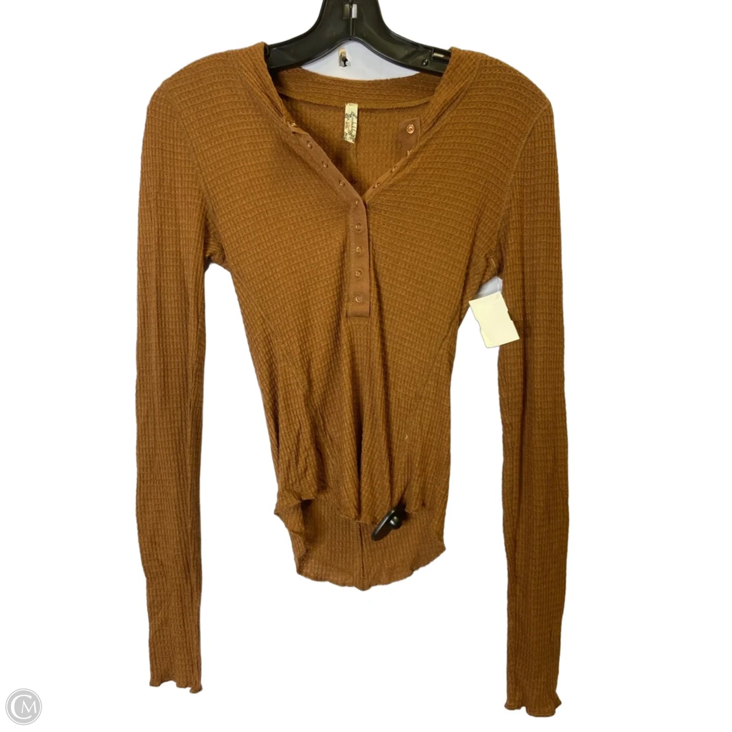Top Long Sleeve Basic By Free People In Brown, Size: S