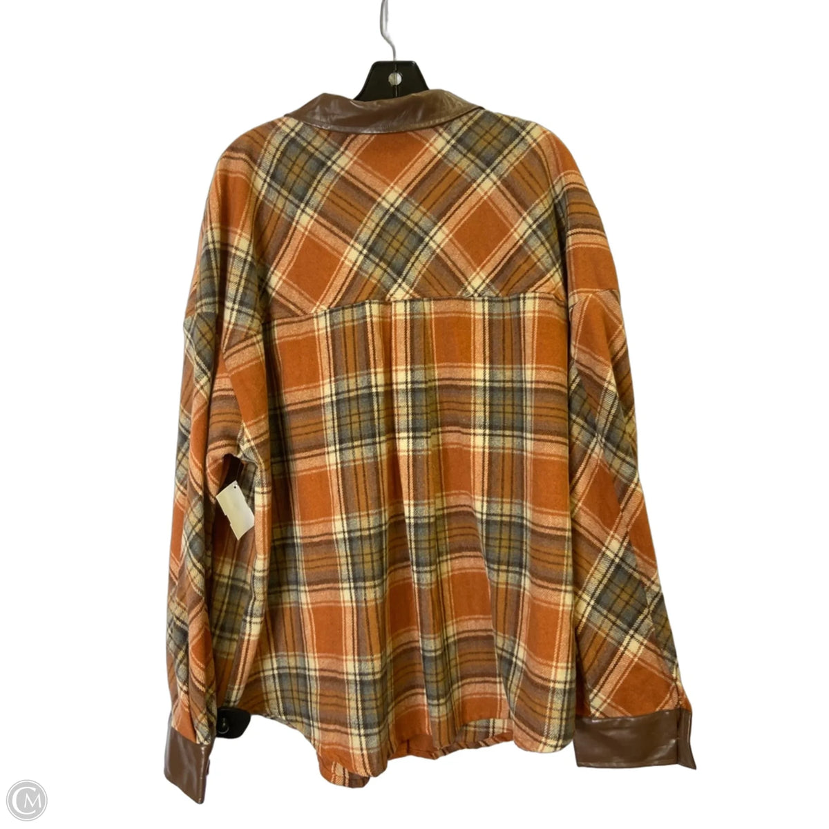 Jacket Shirt By Grace Karin In Orange, Size: 2x