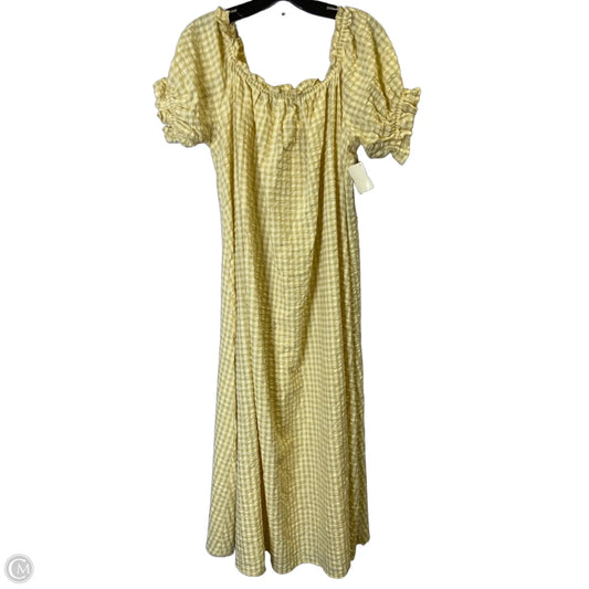 Dress Casual Midi By Asos In Yellow, Size: 12