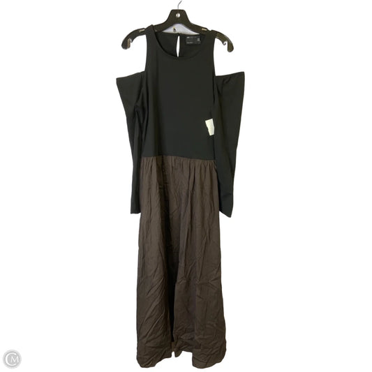 Dress Casual Maxi By Asos In Black & Brown, Size: 12