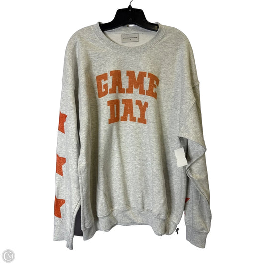 Sweatshirt Crewneck By Clothes Mentor In Grey, Size: Xl