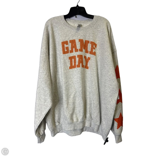 Sweatshirt Crewneck By Gildan In Grey, Size: 2x