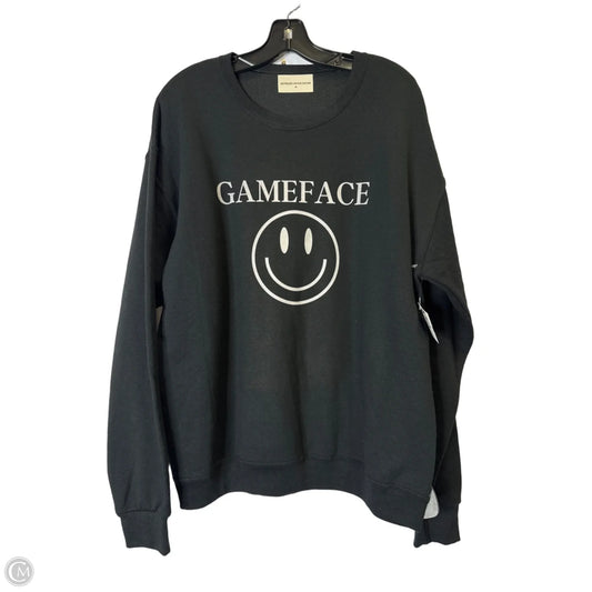 Sweatshirt Crewneck By Clothes Mentor In Black, Size: M