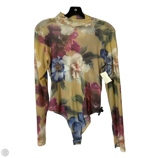 Bodysuit By Fashion Nova In Floral Print, Size: L