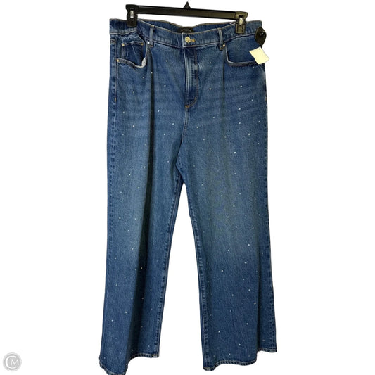 Jeans Wide Leg By Ann Taylor In Blue Denim, Size: 14