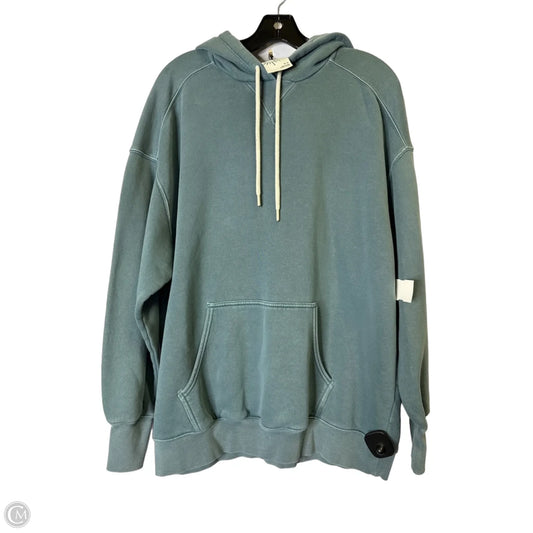 Sweatshirt Hoodie By Offline In Teal, Size: M
