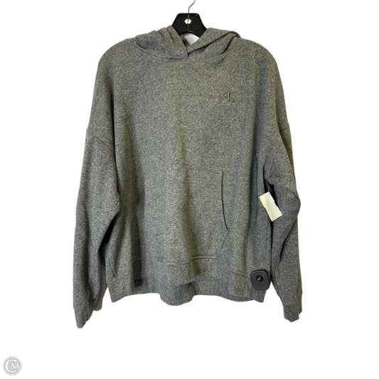 Sweatshirt Hoodie By Calvin Klein In Grey, Size: Xl