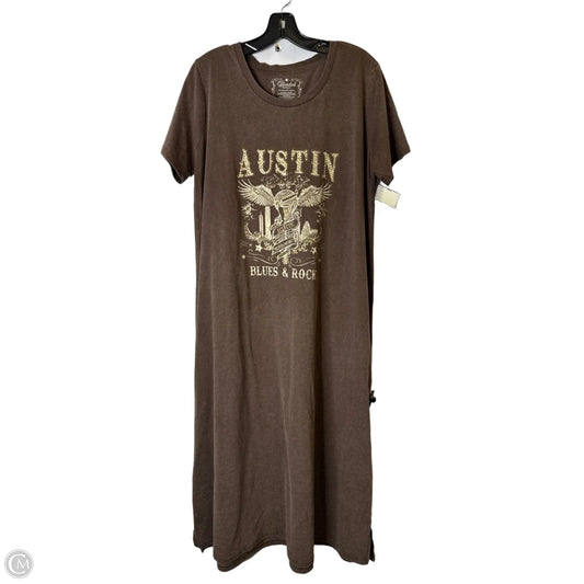 Dress Casual Maxi By Clothes Mentor In Brown, Size: Xl
