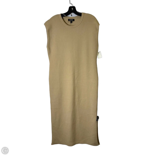 Dress Casual Maxi By Express In Tan, Size: Xl