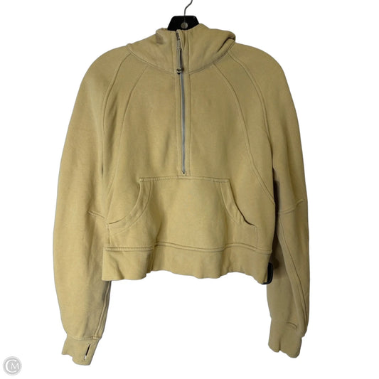 Athletic Sweatshirt Hoodie By Lululemon In Tan, Size: Xs
