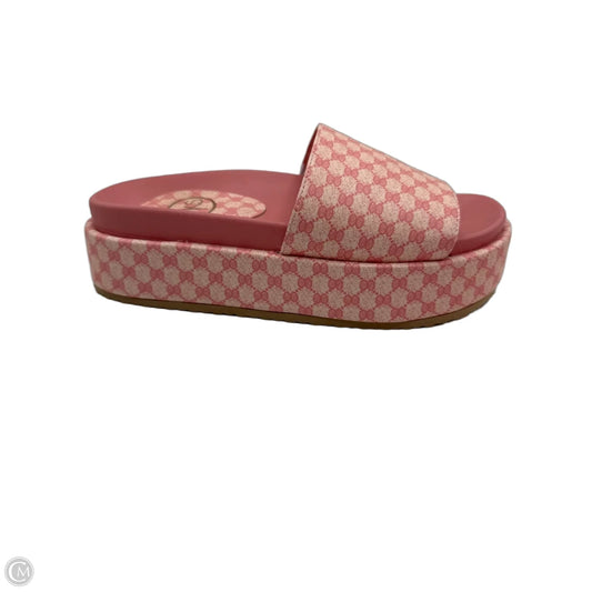 Sandals Heels Platform By Clothes Mentor In Pink, Size: 6