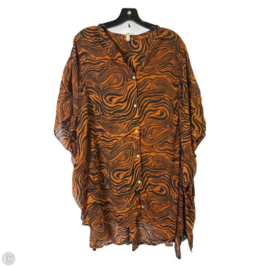 Top Short Sleeve By Free People In Orange, Size: L