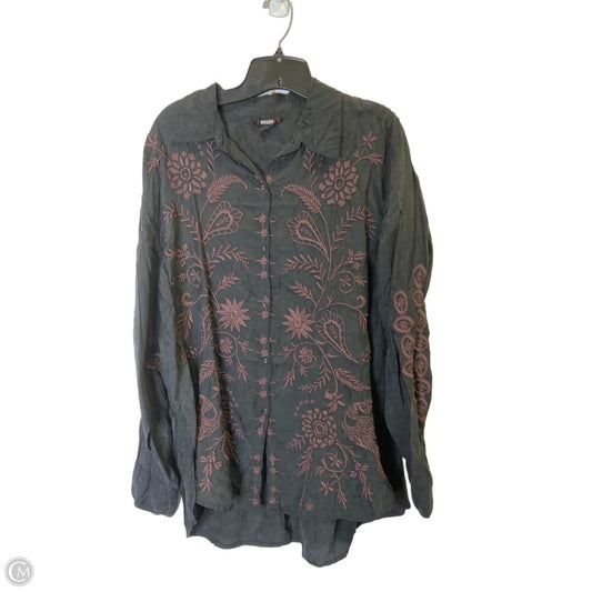 Top Long Sleeve By Johnny Was In Black, Size: L