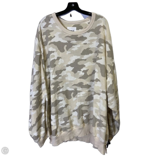 Sweatshirt Crewneck By Aerie In Camouflage Print, Size: Xxl