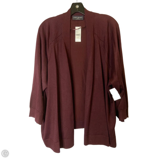 Cardigan By Lane Bryant In Maroon, Size: 26