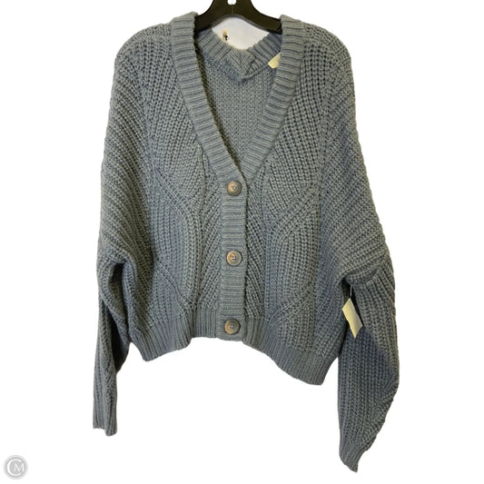 Sweater Cardigan By Clothes Mentor In Blue, Size: M