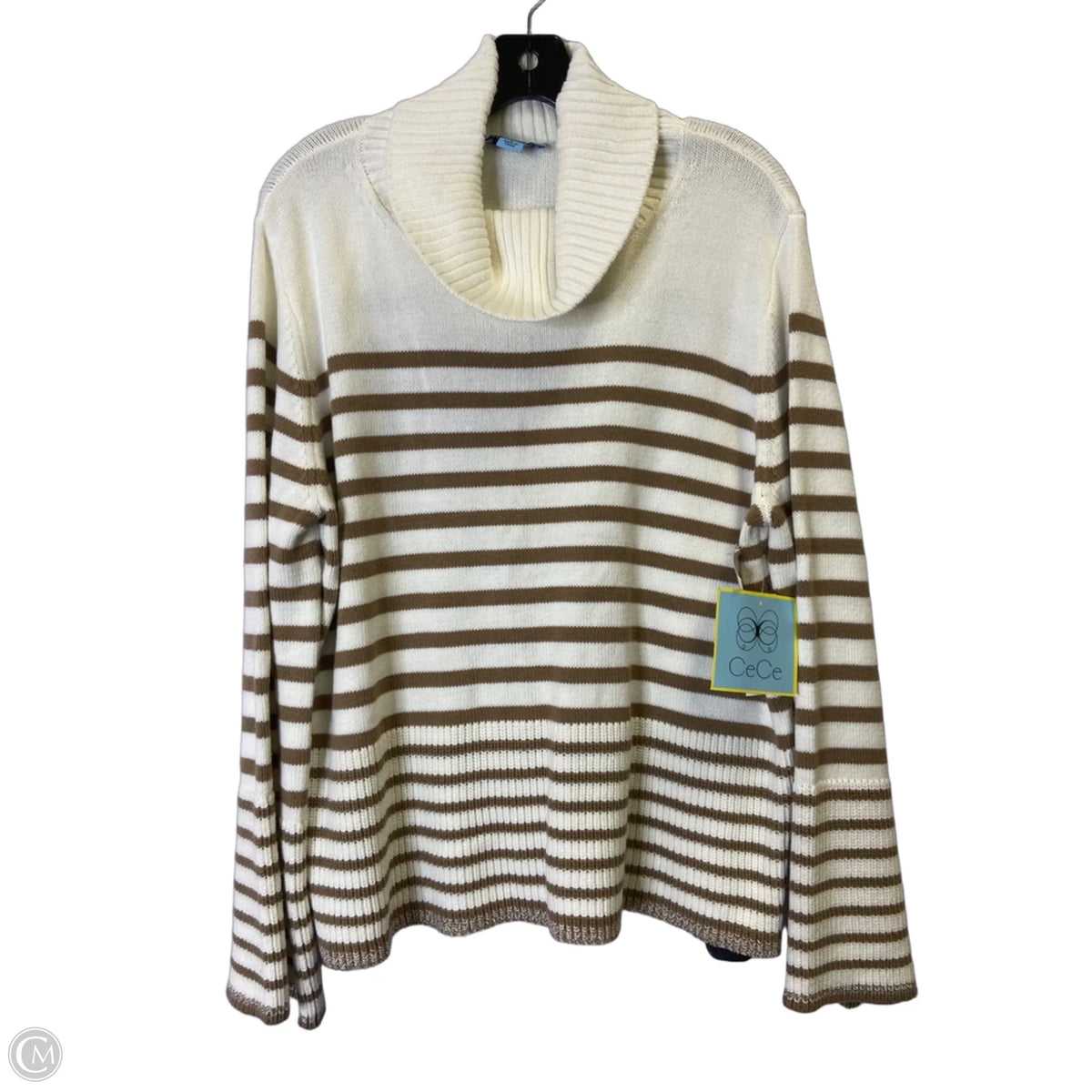 Sweater By Cece In Striped Pattern, Size: L