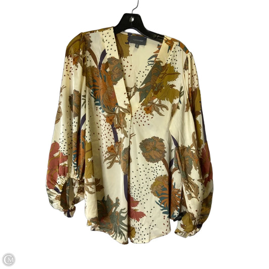 Top Long Sleeve By Hudson Gray In Cream, Size: S