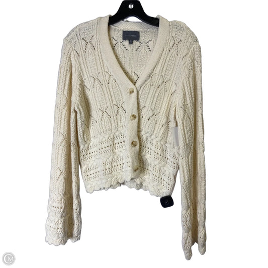 Sweater Cardigan By Hudson Gray In Cream, Size: M