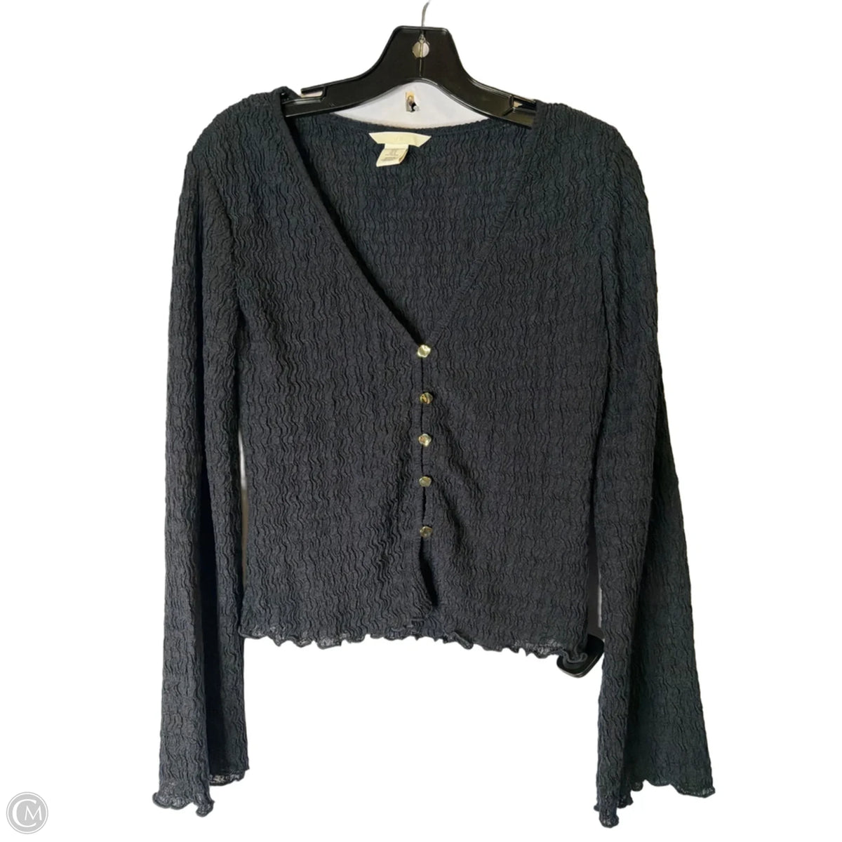 Top Long Sleeve By H&m In Blue, Size: M