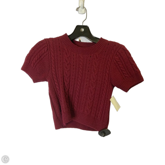 Sweater Short Sleeve By Free People In Maroon, Size: S