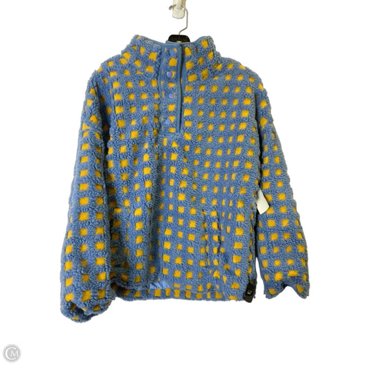Jacket Faux Fur & Sherpa By Clothes Mentor In Blue & Yellow, Size: S
