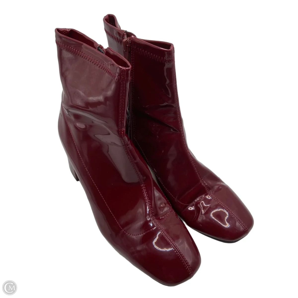 Boots Ankle Heels By Zara Basic In Red, Size: 10