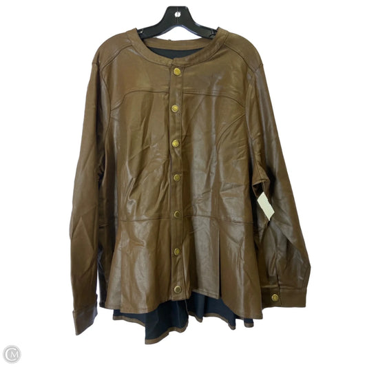 Jacket Other By Susan Graver In Brown, Size: 3x