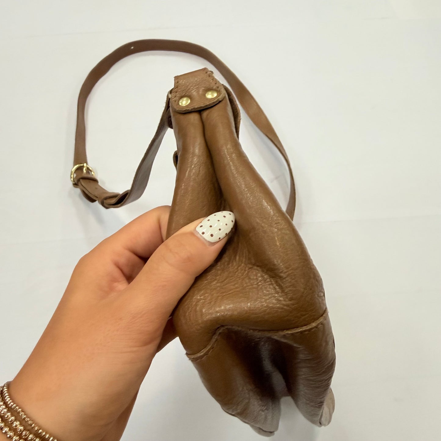 Crossbody Leather By Cma, Size: Medium