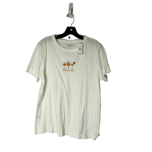 Top Ss Basic By Loft In White, Size:L
