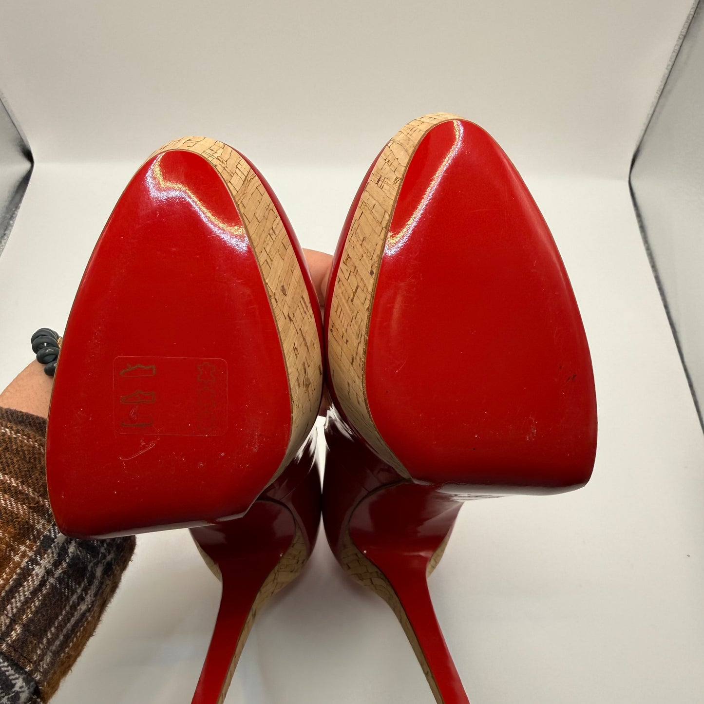 Shoes Luxury Designer By Christian Louboutin In Red, Size: 10.5
