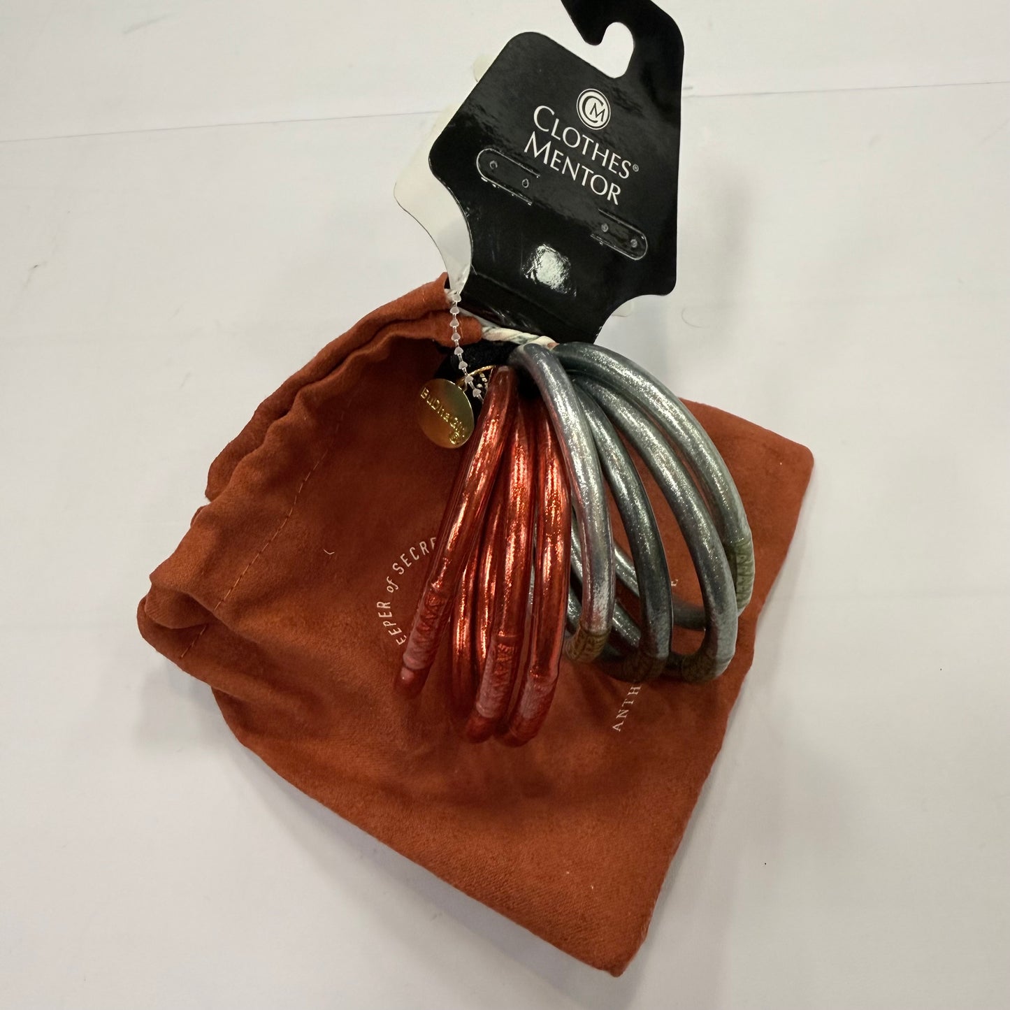 Bracelet Bangle By Cma In Red & Silver