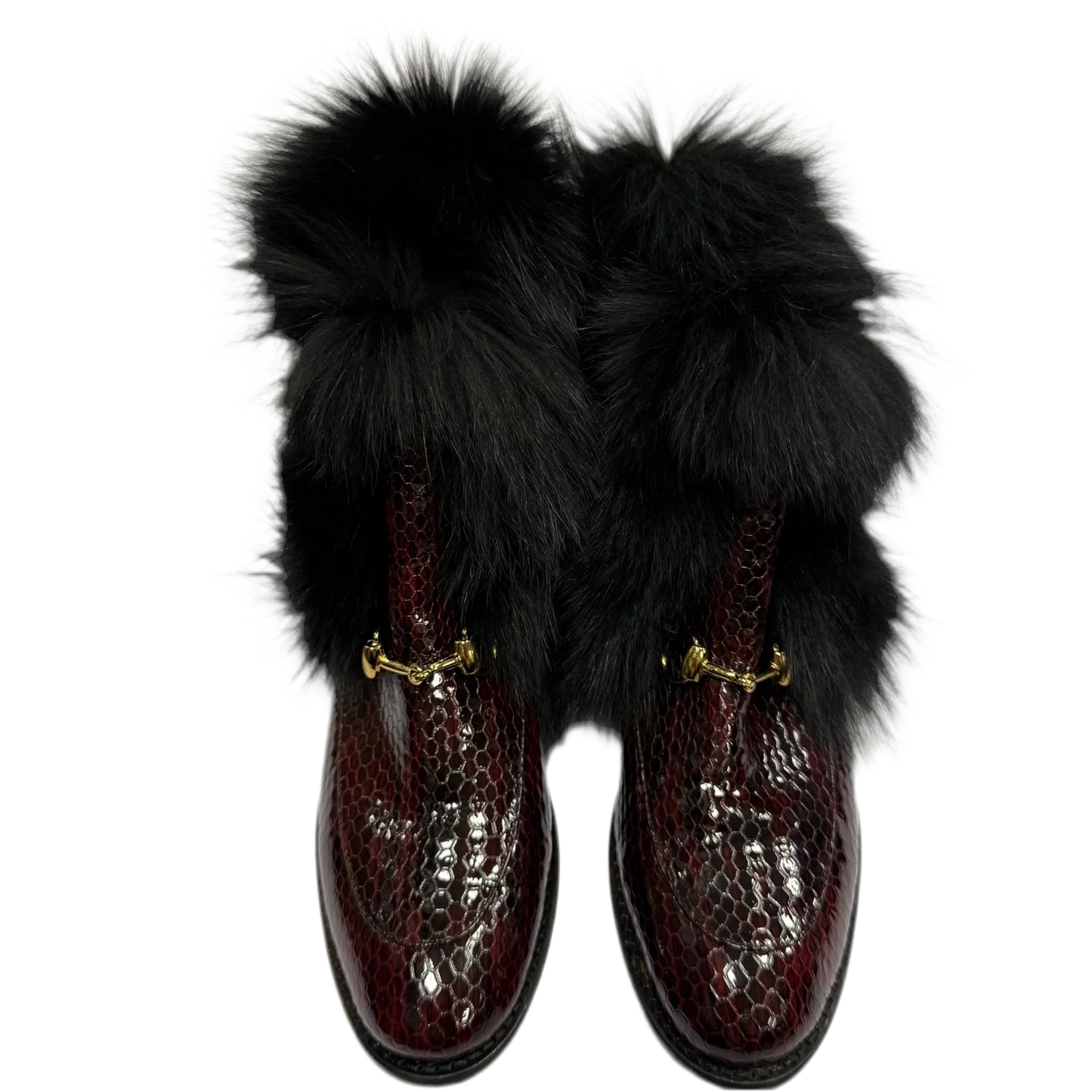 Boots Ankle Flats By Clothes Mentor In Maroon, Size: 7