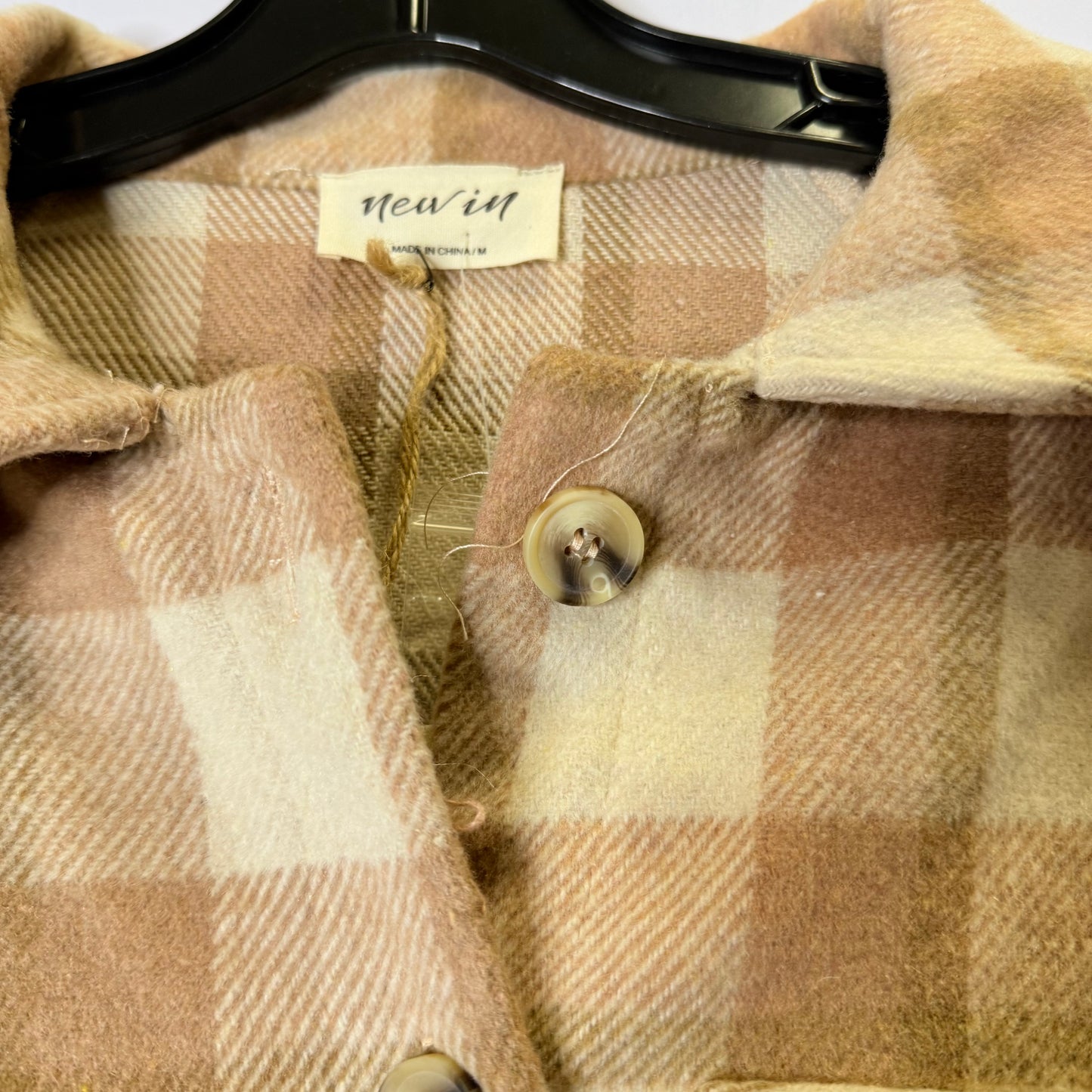 Jacket Shirt By New In In Tan, Size: M