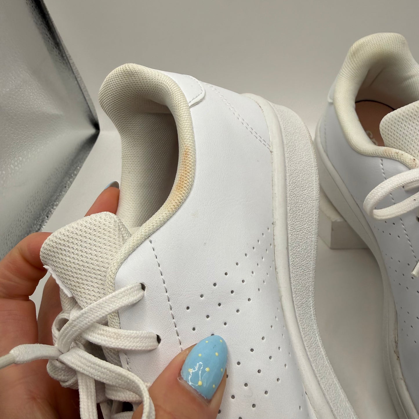 Shoes Athletic By Adidas In White, Size: 8