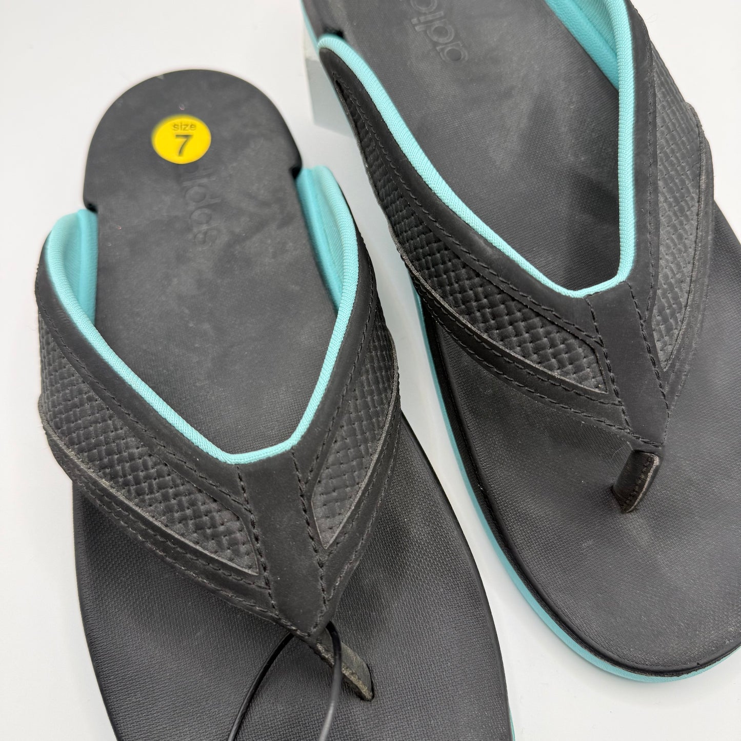 Sandals Flip Flops By Adidas In Grey, Size: 7