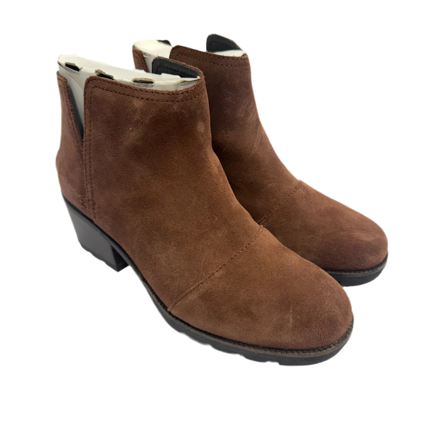 Boots Ankle Heels By Sorel In Brown, Size: 6.5