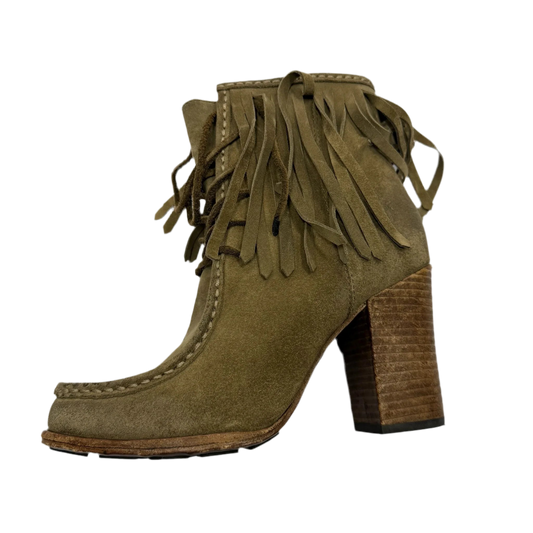 Boots Ankle Heels By Cmc In Brown, Size: 7