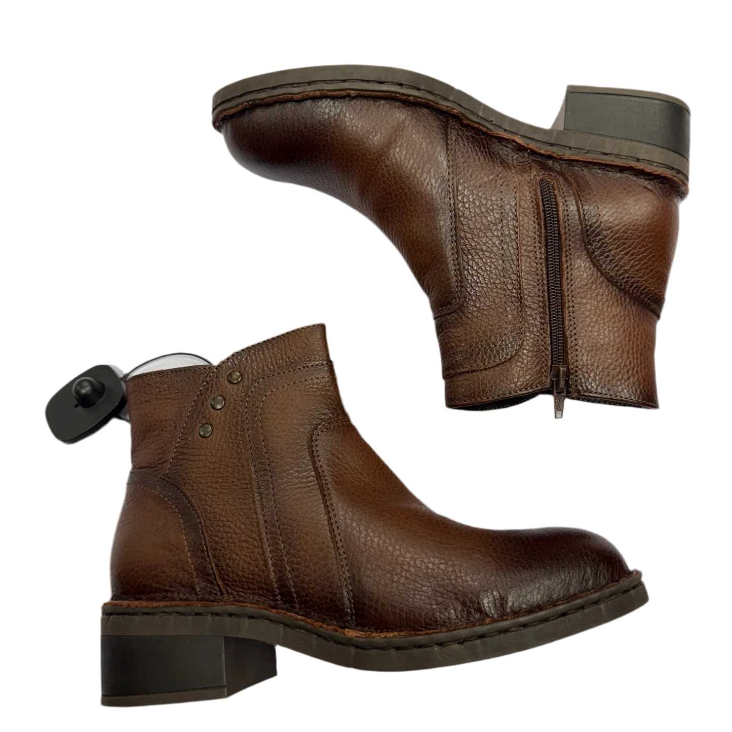 Boots Ankle Heels By Clothes Mentor In Brown, Size: 7.5