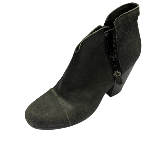 Boots Ankle Heels By Rag And Bone In Grey, Size: 9.5