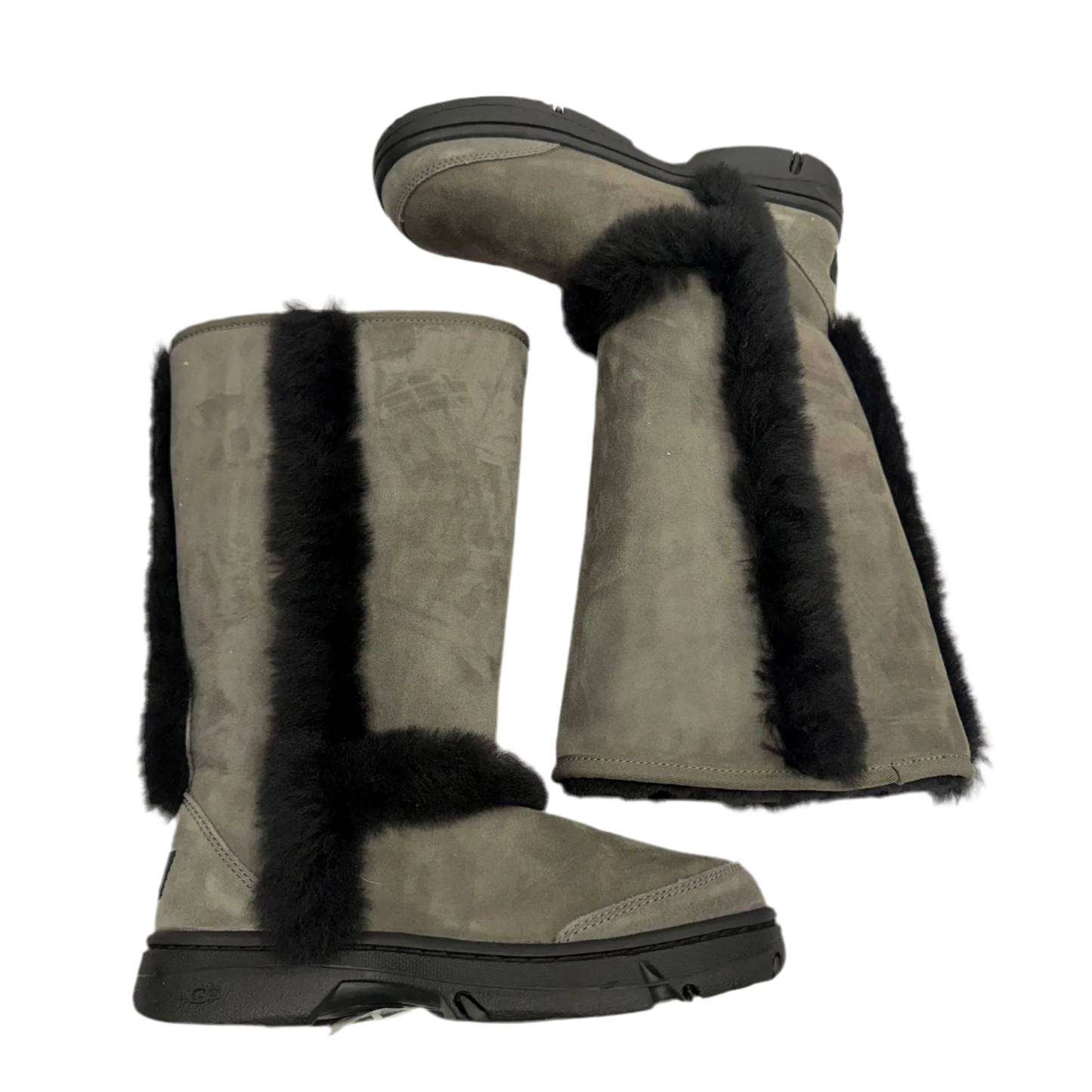 Boots Designer By Ugg In Grey, Size: 6