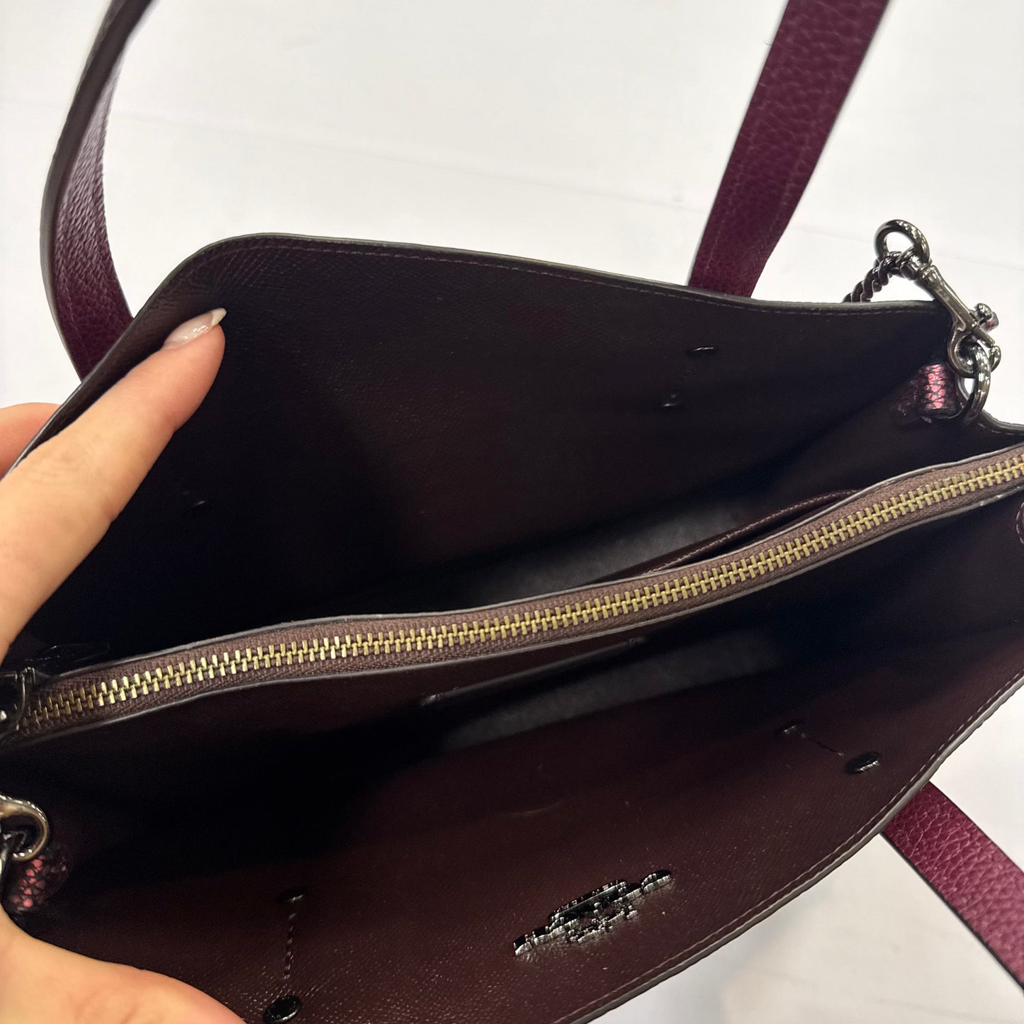 Crossbody Designer By Coach, Size: Medium