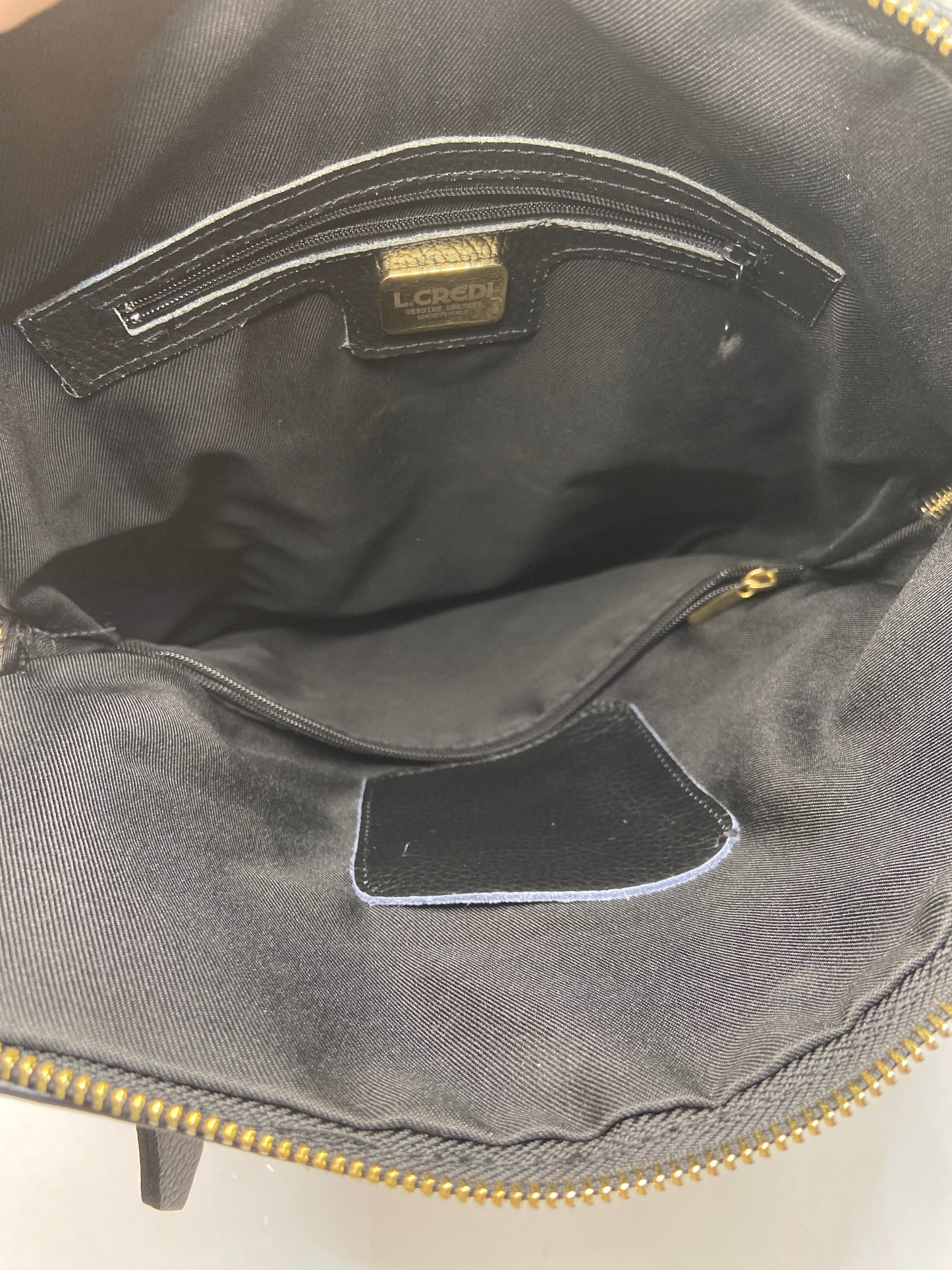Backpack Leather By Clothes Mentor, Size: Medium