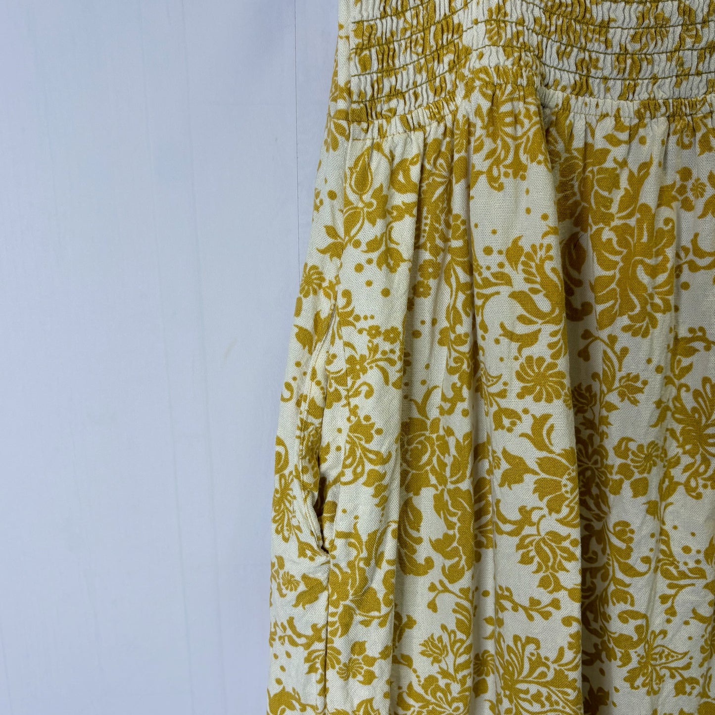 Dress Casual Midi By Monteau In White & Yellow, Size: S