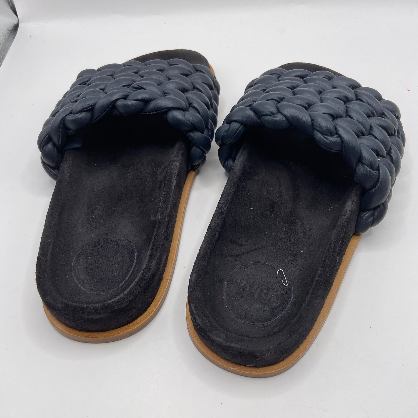 Sandals Luxury Designer By Chloe In Black, Size: 9